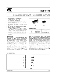 Datasheet HCF4017B manufacturer STMicroelectronics